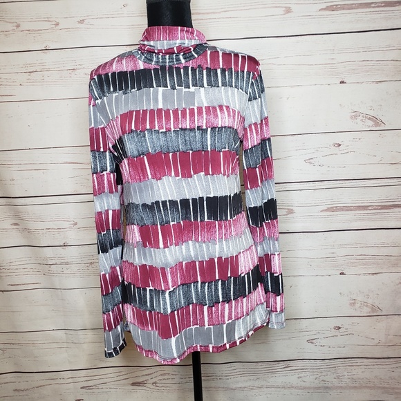 Made By Johnny NWT PINK Printed Turtleneck - Picture 3 of 7